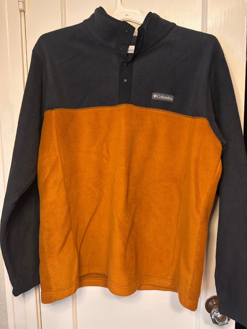 Columbia Colorblock Fleece Pullover - Black & Orange
